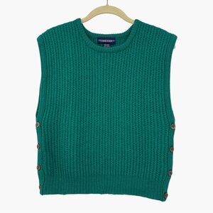 The Sweater Company Shetland Wool Vintage Knit Sweater Vest in Green Women’s M